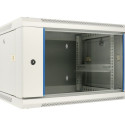 Wall cabinet rack 6U 600x600 gray two sections