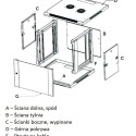 Wall cabinet rack 6U 600x600 gray two sections