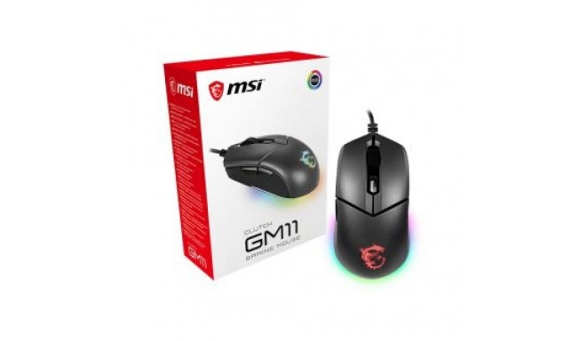 MSI Clutch GM11 Gaming Mouse, Wired, Black