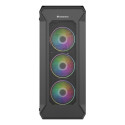 Genesis IRID 505 ARGB Pc case, Midi tower, 2xUSB 3.0, 2xUSB 2.0, 2x Jack, Black