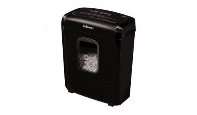 Fellowes Powershred 6M Black, 13 L, Credit cards shredding, Mini-Cut Shredder, Paper handling standa