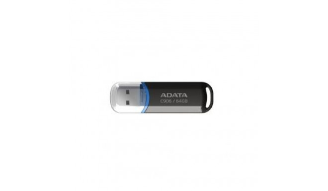 ADATA C906 64GB USB Flash Drive, Black