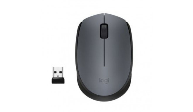 Logitech M170 Wireless Mouse, Black, Grey