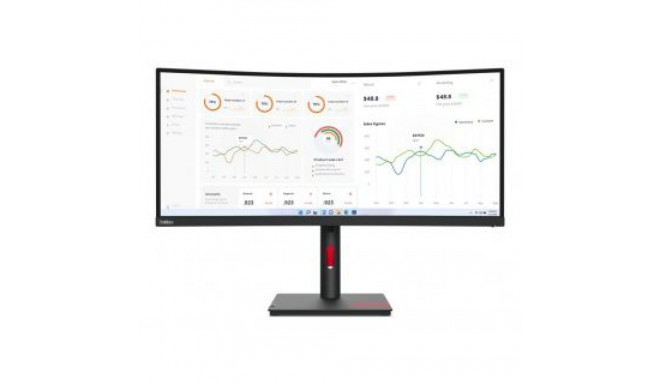 Lenovo ThinkVision T34w-30 34 3440x1440/21:9/350 nits/DP/HDMI/USB Type-C/Black/3Y Warranty