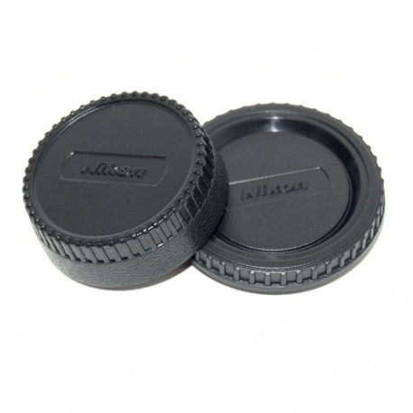 Caruba rear lens cap & body cap Nikon