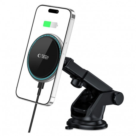 TECH-PROTECT A2 MAGNETIC MAGSAFE DASH CAR MOUNT WIRELESS CHARGER 15W BLACK