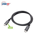 Techly USB 4 Gen 3 Type-C™ kaabel M/M E-Mark 8K 40Gbps 100W PD 0,8m must