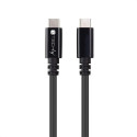 Techly USB 4 Gen 3 Type-C™ kaabel M/M E-Mark 8K 40Gbps 100W PD 0,8m must