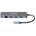 D-Link 5-ühes USB-C jaotur gigabitise Etherneti/toite edastusega DUB-2334