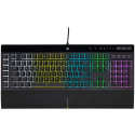 Corsair K55 RGB PRO keyboard Gaming USB QWERTZ German Black