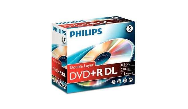 Philips DVD+R DL Double Layer 8.5GB x8 Jewel case