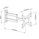 Techly 19-37&quot; Wall Bracket for LED LCD TV Tilt 3 Joints Black&quot; ICA-LCD 2903