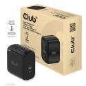 CLUB3D Travel Charger 65W GAN technology, Single port USB Type-C, Power Delivery(PD) 3.0 Support