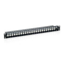 Equip 24-Port Keystone Cat.6 Shielded Patch Panel, Black