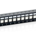 Equip 24-Port Keystone Cat.6 Shielded Patch Panel, Black