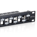 Equip 24-Port Keystone Cat.6A Shielded Patch Panel, Black