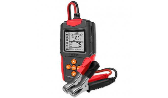 Qoltec 52484 LCD digital battery tester | 12V | 24V | 3Ah-200Ah