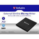 Verbatim External Slimline optical disc drive Blu-Ray RW Black