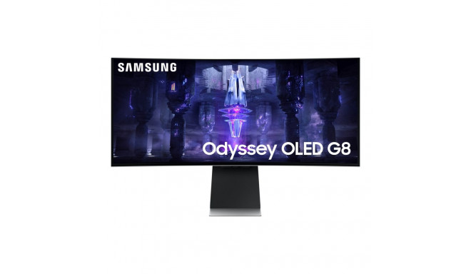 Samsung G85SB computer monitor 86.4 cm (34") 3440 x 1440 pixels UltraWide Quad HD OLED Silver