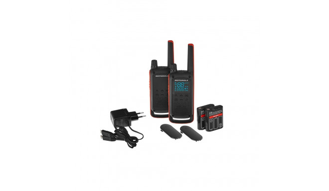 Motorola T82 Twin Pack two-way radio 16 channels Black,Orange