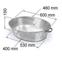 GALVANIZED TUB 27L 60X48X15CM