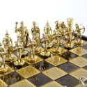 Manopoulos Archers Metal Chess Set With 44cm Wooden Chessboard