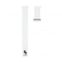 Connect 20mm Flat head Leather - Silicone Loop Magnetic Watch Strap (130mm M/L) White