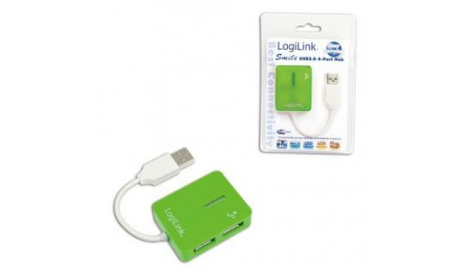 Logilink USB 2.0 Hub 4-Port, Smile, Green