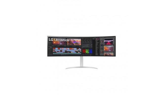 LG 49WQ95C-W 49 UltraWide Curved LED Monitor 5120x1440/400cd/m2/5ms/ HDMI USB Type C Display Port