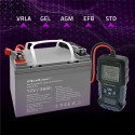 Qoltec Digital Battery Tester with LCD Display | 12V | 24V | 3Ah-400Ah