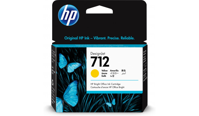 HP 712 -tindikassett, kollane