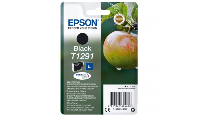 Epson T1291 tindikassett, must