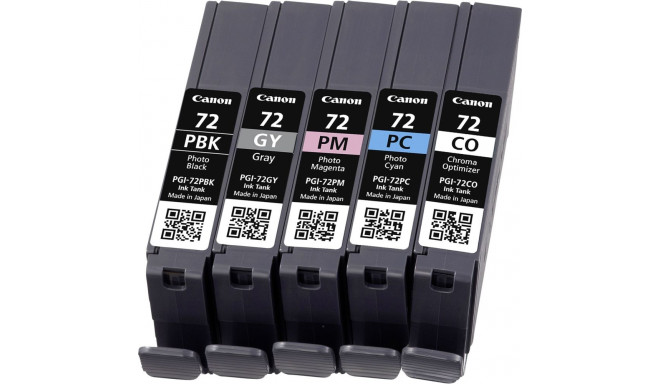 Canon PGI-72 PBK/GY/PM/PC/CO tindikasseti komplekt, 5 värvi