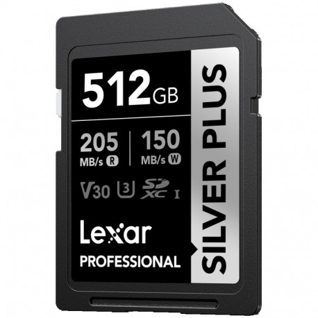 Lexar SDXC-mälukaart Professional SILVER Plus 1066x UHS-I/U3/4K R255/W180 (V30) 512GB