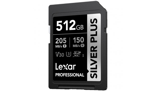 Lexar SDXC Professional SILVER Plus 1066x UHS-I/U3/A2/4K R205/W150 (V30) 512GB