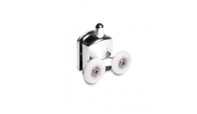 DOUBLE LOWER ROLLERS 21MM CHROME 2PCS