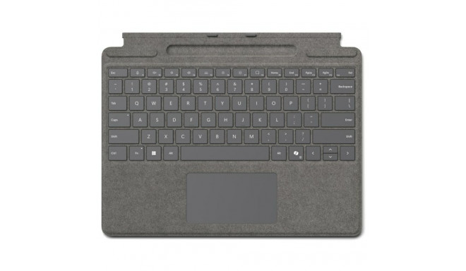 "Microsoft Surface Pro 10/11 Keyboard + Copilot Taste - Alcantara Platin"