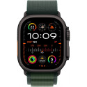 "Apple Watch Ultra 2 GPS + Cellular 49mm Black Titanium Case with Dark Green Alpine Loop - Medium"