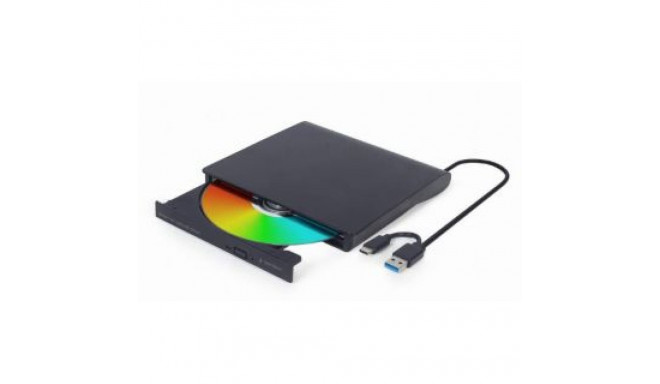 Gembird DVD RW USB3/USB-C 8X EXT RTL/BLACK DVD-USB-03