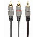 Gembird CABLE AUDIO 3.5MM TO 2RCA 2.5M/GOLD CCA-352-2.5M