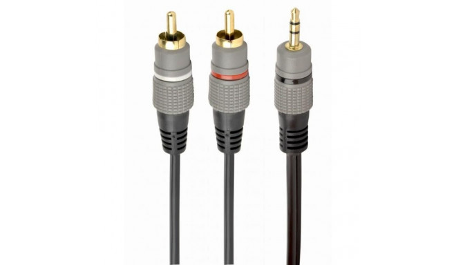 Gembird CABLE AUDIO 3.5MM TO 2RCA 2.5M/GOLD CCA-352-2.5M