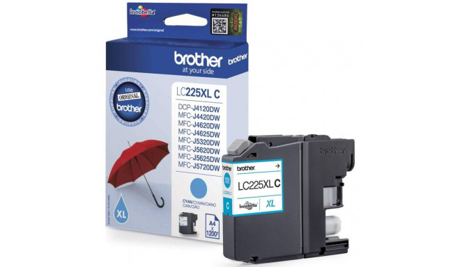 Brother LC-225XLC Ink Cartridge, Cyan