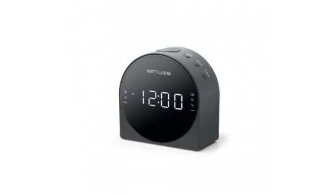 Muse Dual Alarm Clock radio PLL M-185CR AUX in,