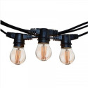 Visional Led Drza Virtene E27 Spuldzm Melna / Patronu skaits 10 / 10m / solis 1m. H05VV-F 2*0.75 inl