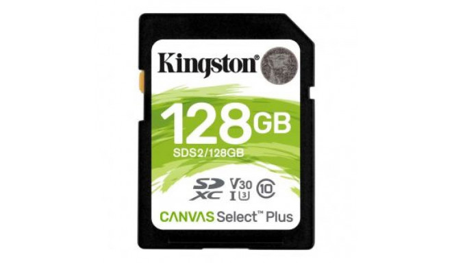 Kingston Canvas Select Plus 128 GB, SDHC, Flash memory class 10