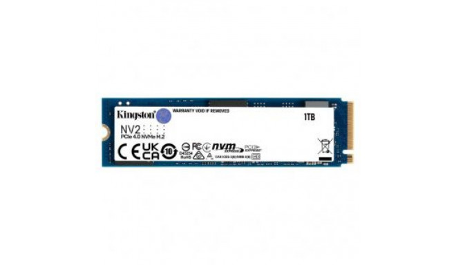 Kingston SSD NV2 1000 GB, SSD form factor M.2 2280, SSD interface PCIe 4.0 x4 NVMe, Write speed 2100