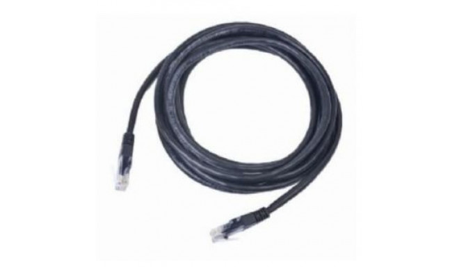 Gembird PATCH CABLE CAT5E UTP 5M/BLACK PP12-5M/BK