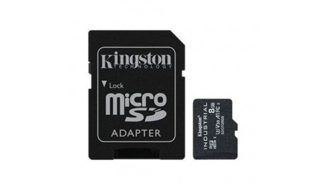 Kingston UHS-I 8 GB, microSDHC/SDXC Industrial Card, Flash memory class Class 10, UHS-I, U3, V30, A1