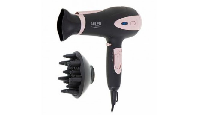 Adler Hair Dryer AD 2248b ION 2200 W, Number of temperature settings 3, Ionic function, Diffuser noz