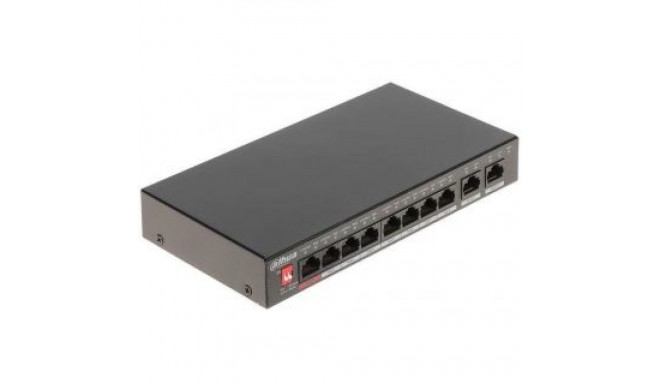 DAHUA Switch||PFS3010-8ET-96-V2|Desktop/pedestal|PoE ports 8|96 Watts|DH-PFS3010-8ET-96-V2